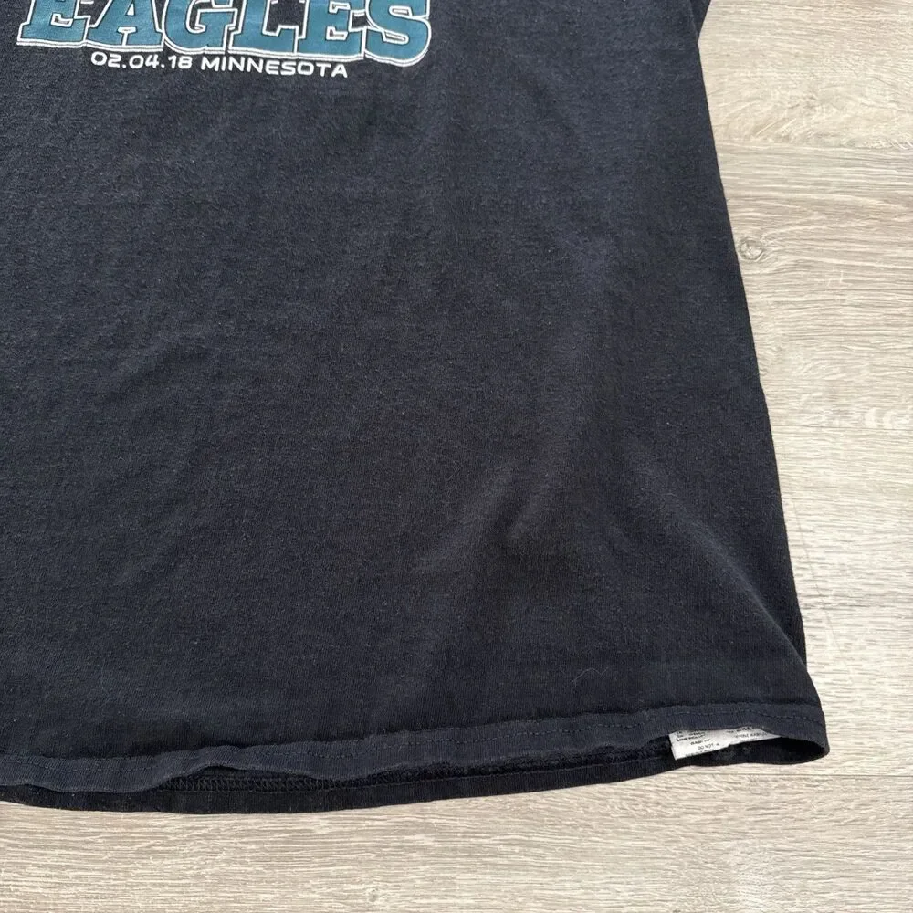 Philadelphia Eagles Shirt Super Bowl LII Champions NFL Men's Black Large